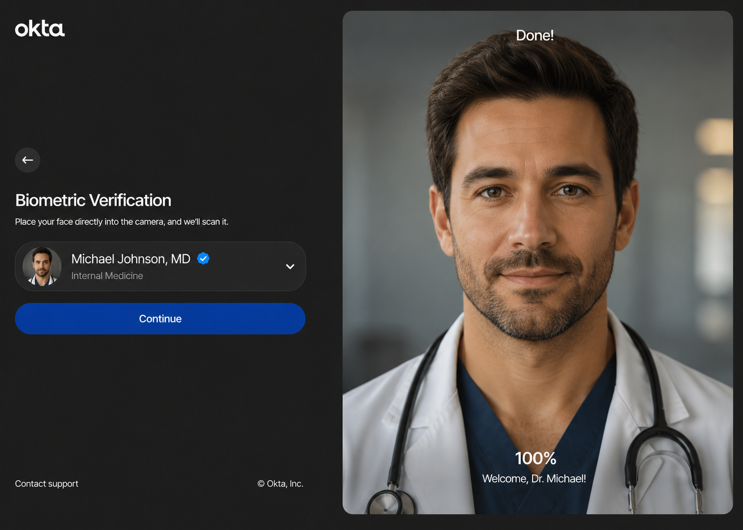 EHR Concept - Biometric Only Login